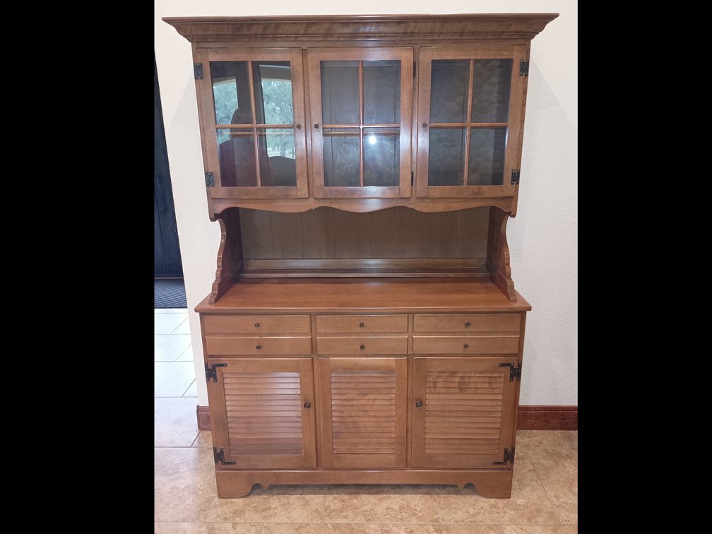 Ethan Allen China cabinet solid maple