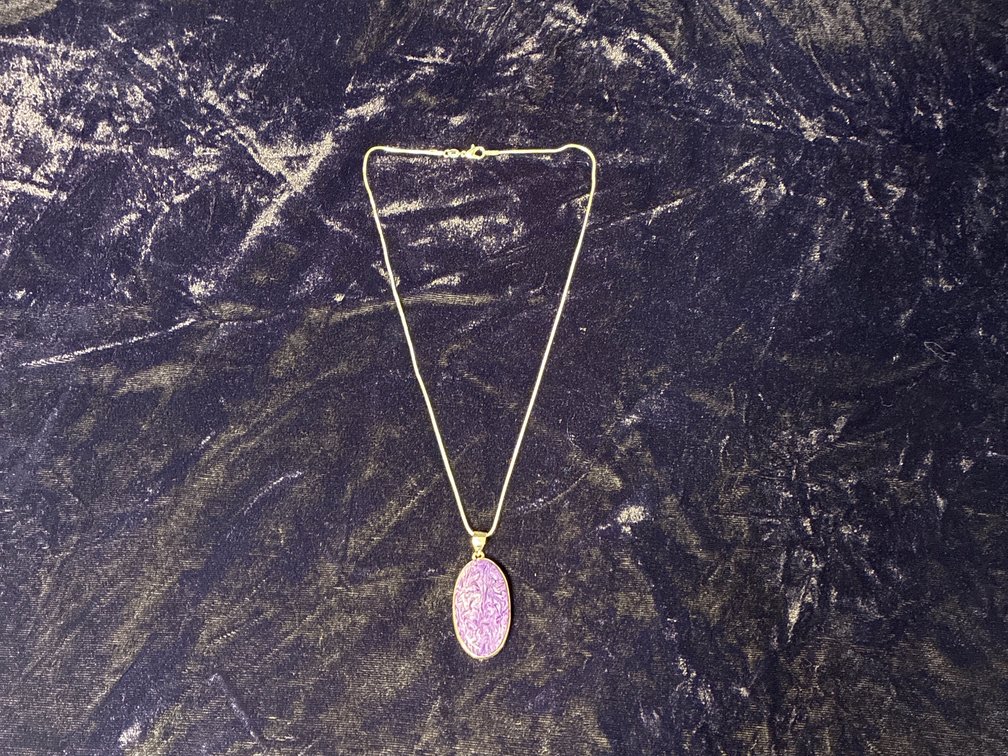 Sterling with purple stone necklace