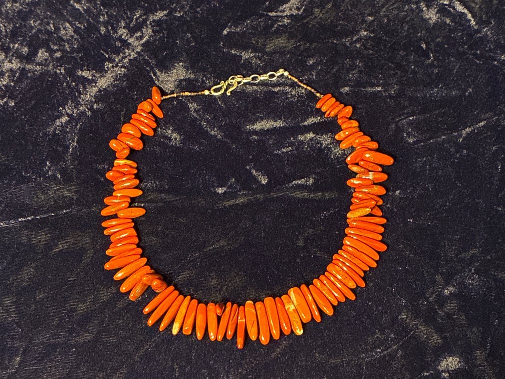 Sterling with red stones necklace