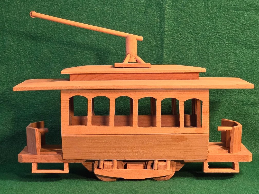 Handmade Wooden Cable Car Toy