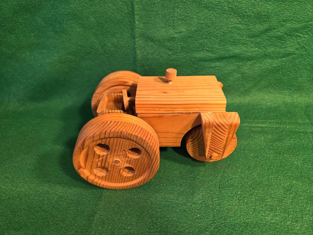 Vintage Handmade Wooden tractor