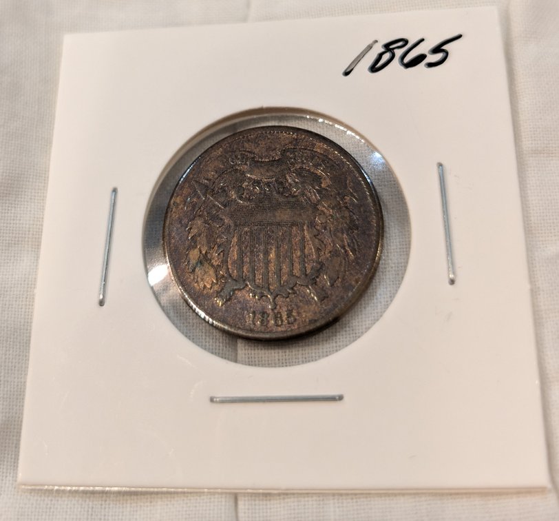 2 - 1865 2 Cent Pieces 