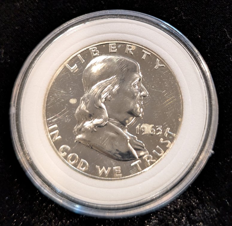 2 - 1963 Proof Franklin Half Dollars