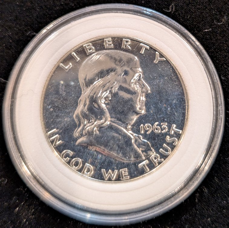 2 - 1963 Proof Franklin Half Dollars