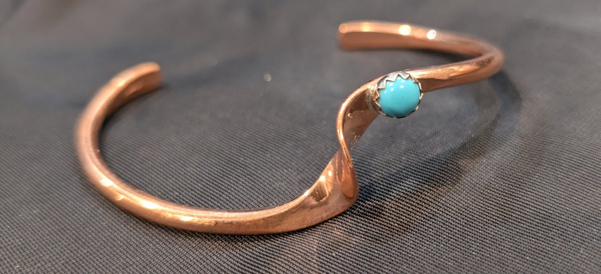 Navajo Copper and Turquoise Cuff