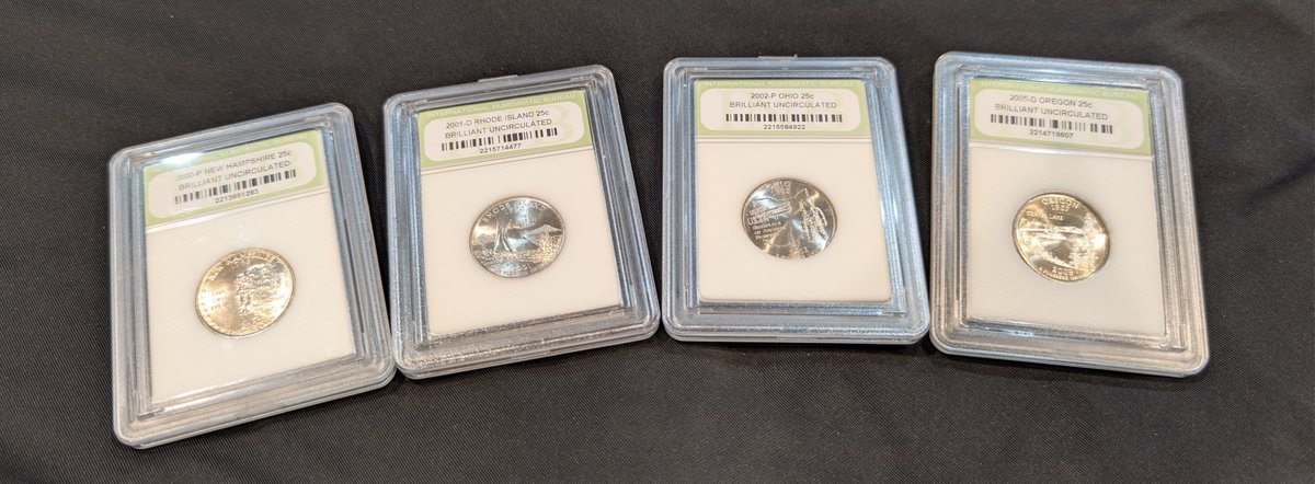4 Graded BU State Quarters 2000-2005
