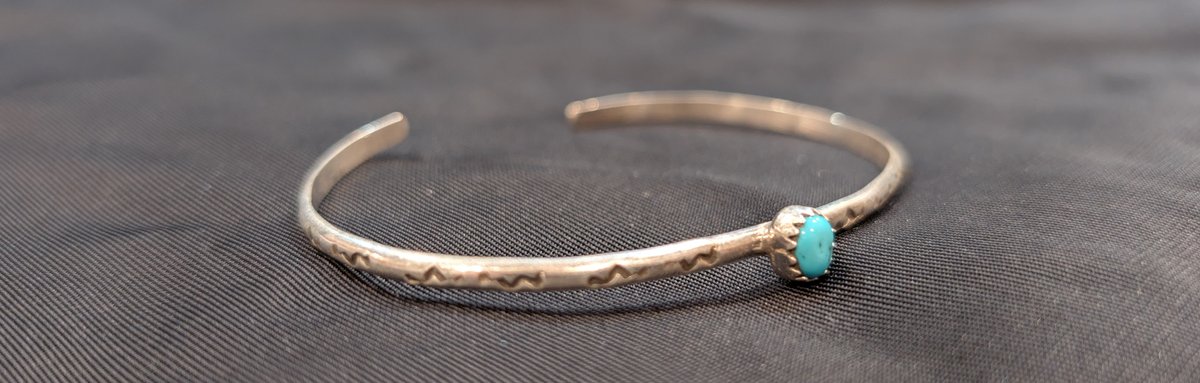 Sterling w/ Turquoise Youth Cuff