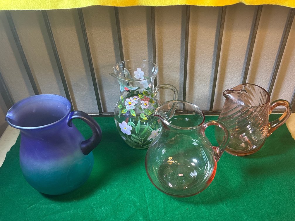 4 water pitchers
