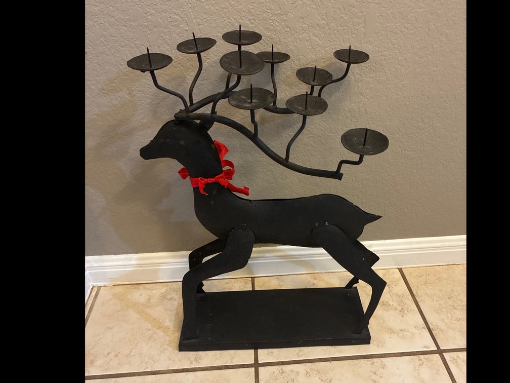 Reindeer candle holder Christmas decoration