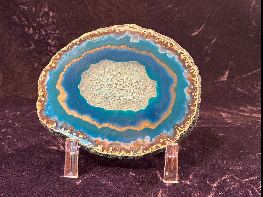 Blue geode w/ stand