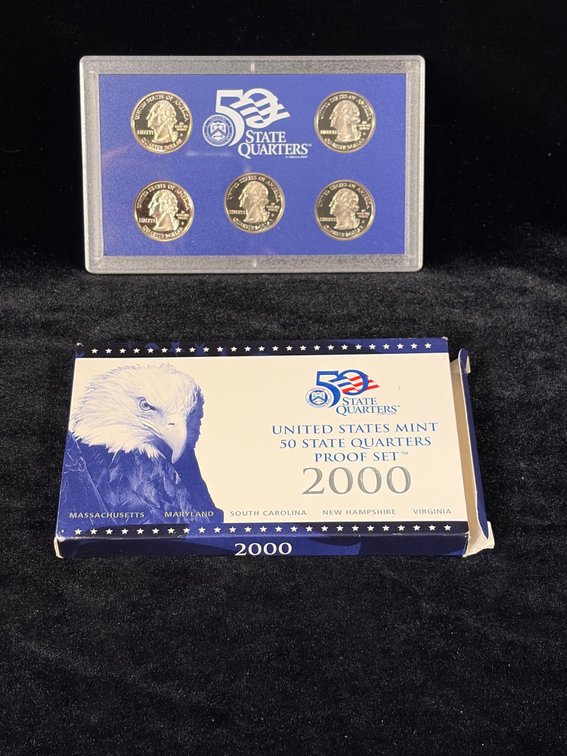 2000 US mint commemorative quarter proof set