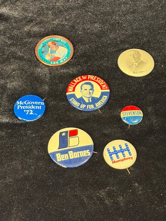 Collectible political buttons