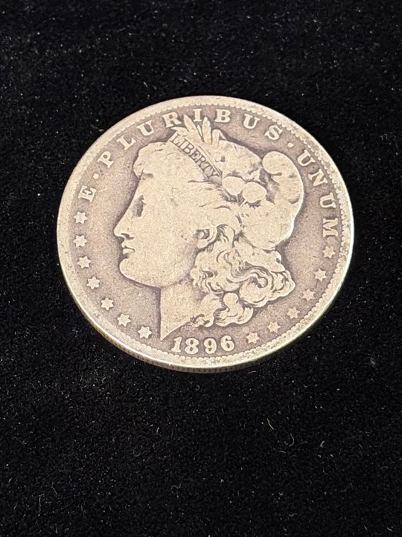 1896 Morgan silver dollar