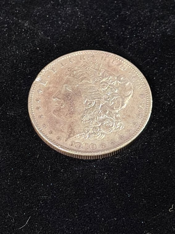 1880 Morgan silver dollar