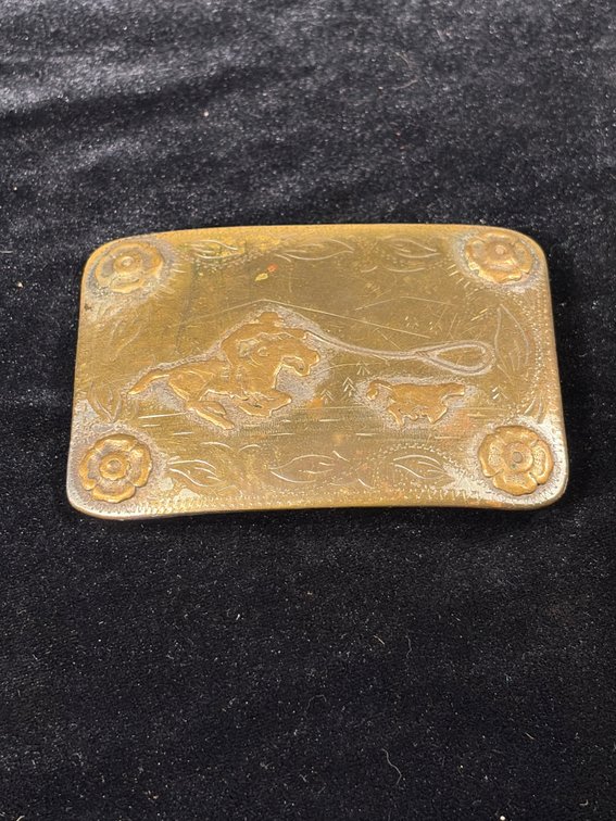 Silver plated western buckle