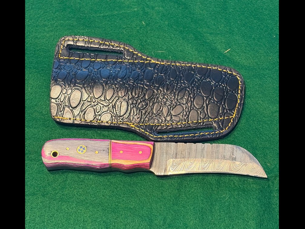 Handcrafted Damascus Knife w/ sheath
