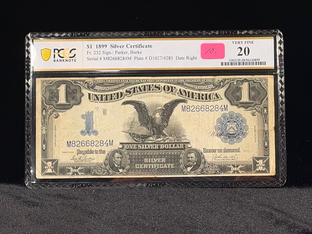 $1 1899 silver certificate VF20