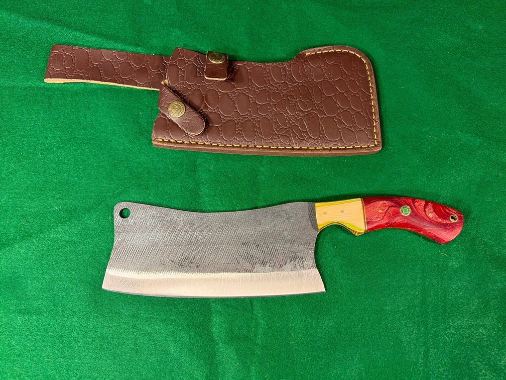 Handcrafted Cleaver with leather sheath