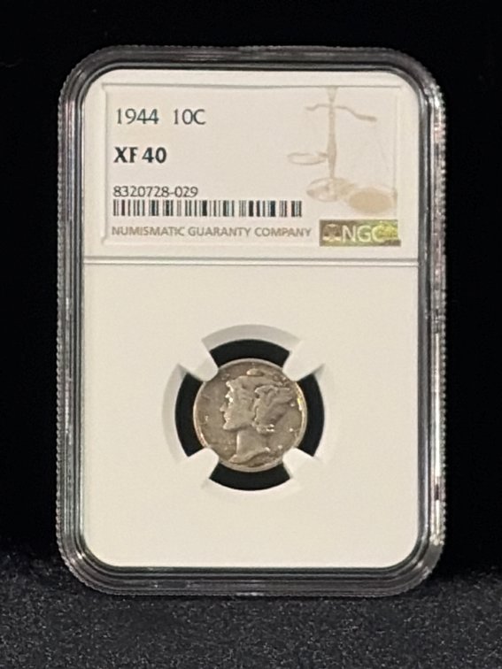 1944 Mercury dime XF 40