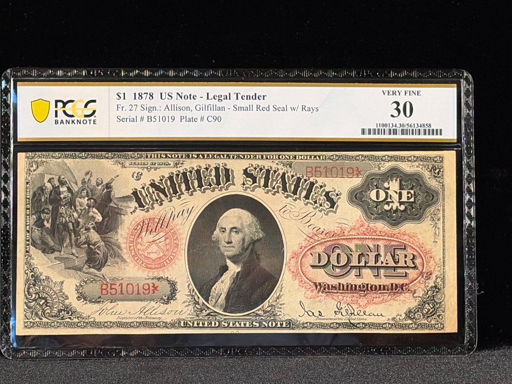 $1 1878 US Note Legal Tender VF30