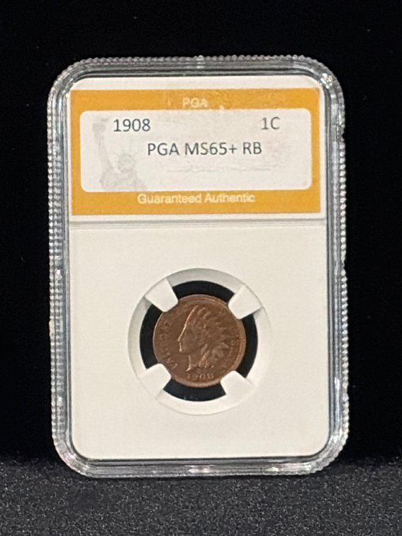 1908 Indian head Penny MS 65+ RB