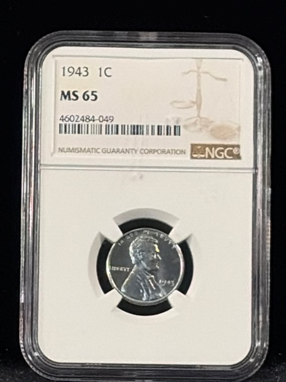 1343 steel penny MS 65