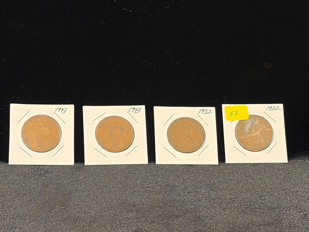 (4) Australian large pan 1932 and 1943
