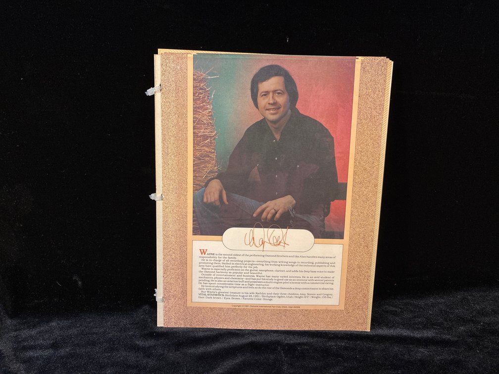 Osmond Autograph Book