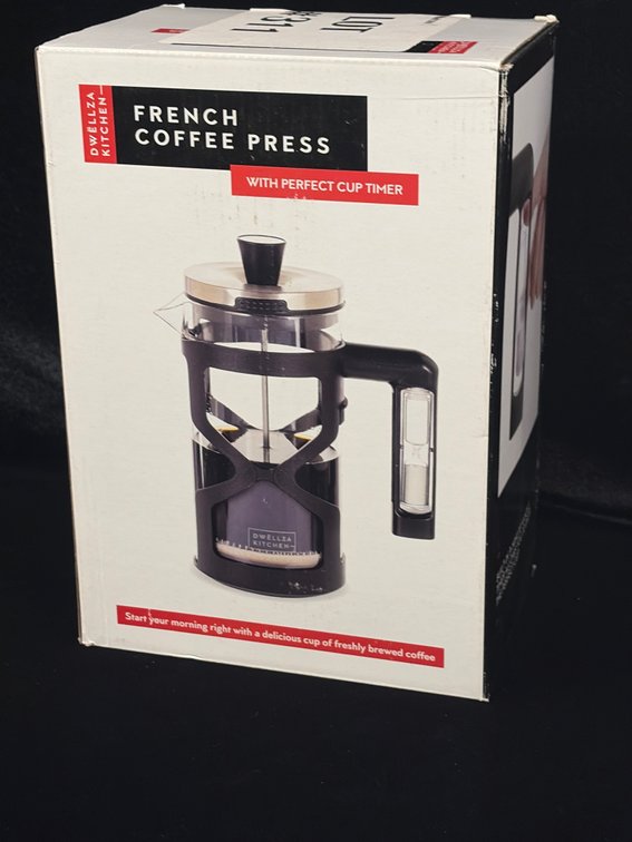 French Press Coffee Maker Includes 2 Bonus Filters - Loose Leaf Glass Tea Brewer