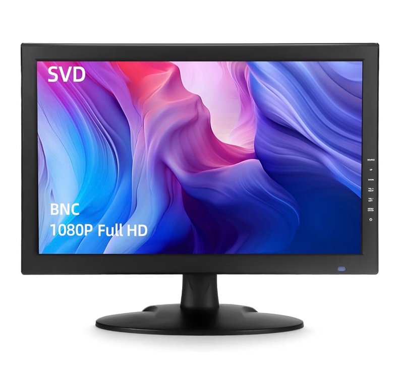VD 18.5 Inch Security Monitor – Supports 4K Input, 1366x768 HD LED Display, Ultra Thin CCTV Monitor with HDMI/VGA/BNC/USB, Professional Surveillance Screen for DVR, Home, Office