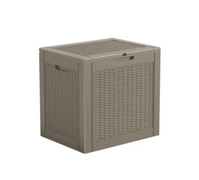 30 Gray wicker storage box