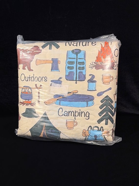 New quilt, twin size nature, camping theme