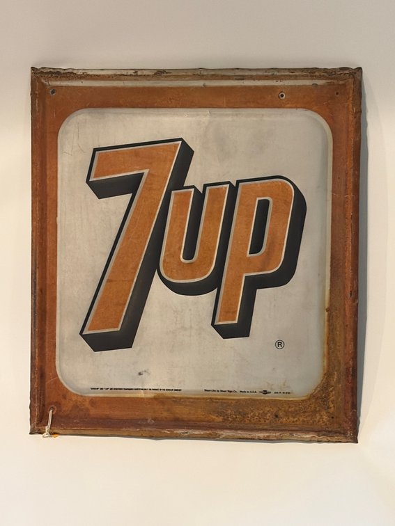 7Up porcelain sign