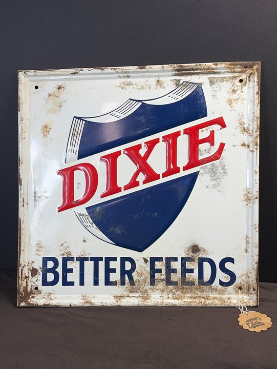 Dixie better feeds metal vintage sign