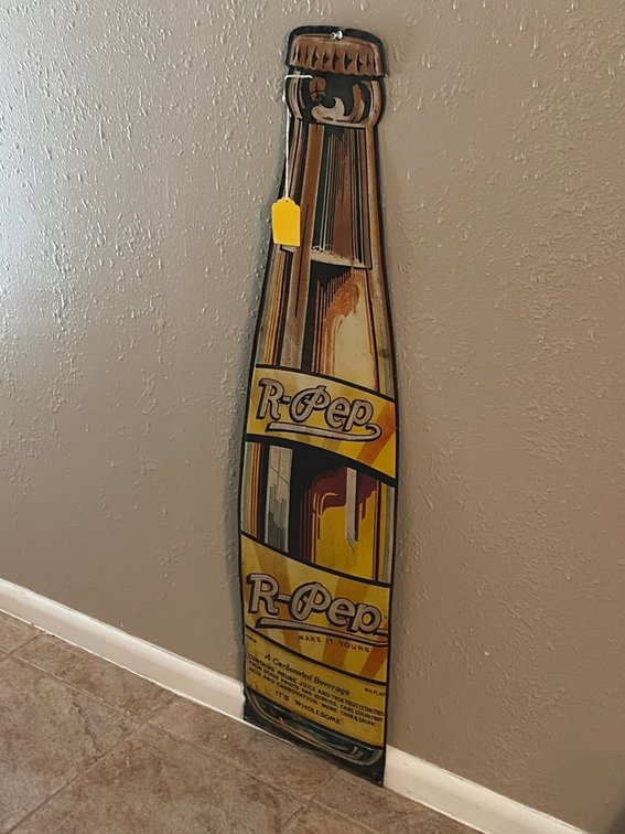 Vintage R-pep 4 foot soda sign