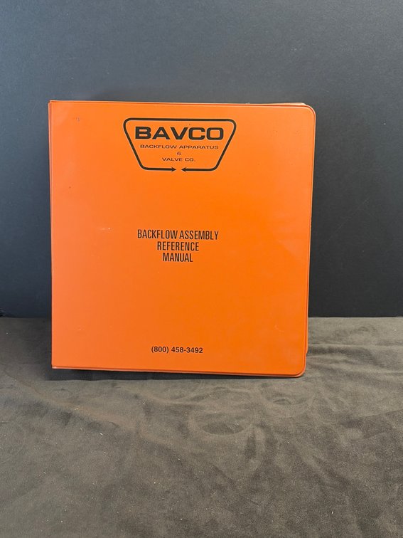 Bavco backflow assembly reference Manuel