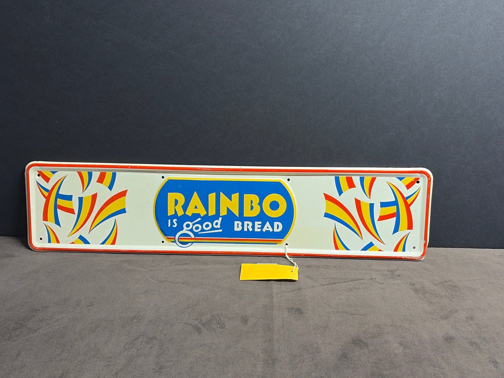 Rainbow bread, porcelain sign