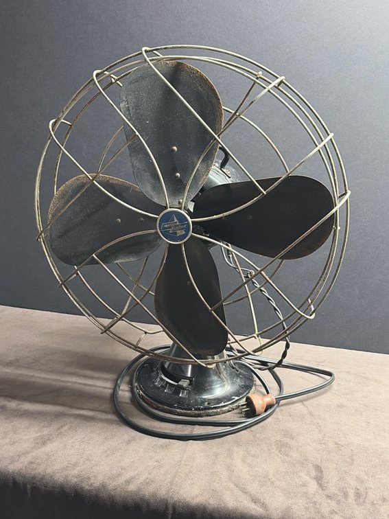 Antique Emerson, electric oscillating fan working model