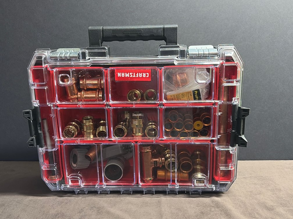 Copper fittings with craftsman box