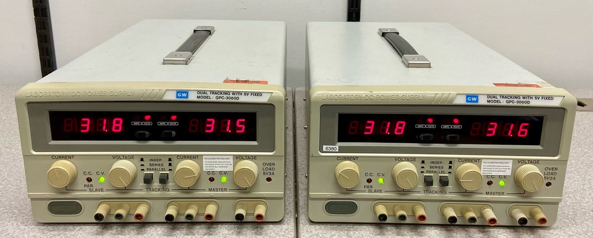 One only GW GPC-3060D 420 Watt Laboratory DC Power Supply, Dual Outputs Adjustable to 30VDC, Additional 5VDC @ 3A Output