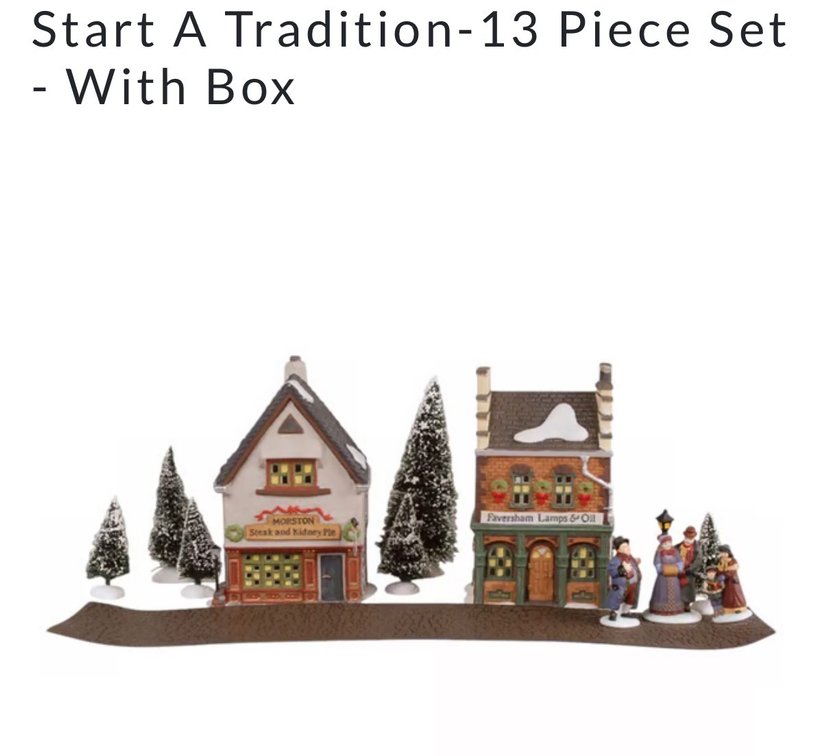 Dickens Village series start a tradition set of 13
