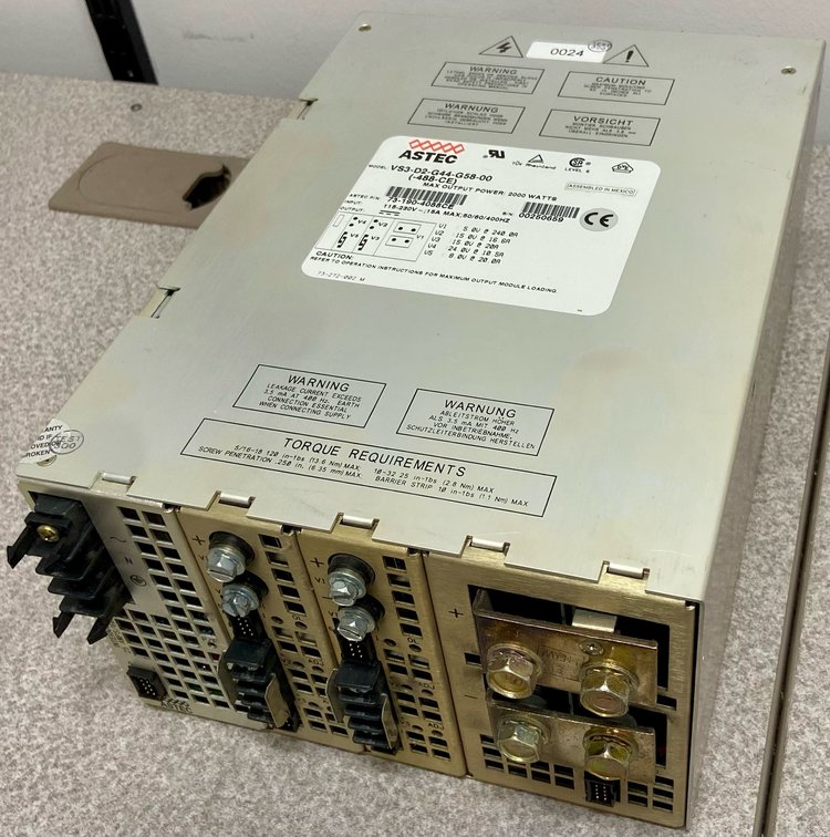 27. Astec VS3-D2-G44-G58-00 DC Power Supply, Five Outputs: 5.0V @ 240A, 15.0V @ 16.6A, 15.0V @ 20A, 24.0V @ 10.5A & 8.0V @ 20A