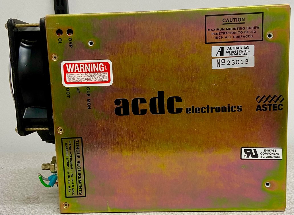 38. ACDC/Astec JF101A-9000-4232 D C Power Supply, Sungle Output 48VDC @ 21A