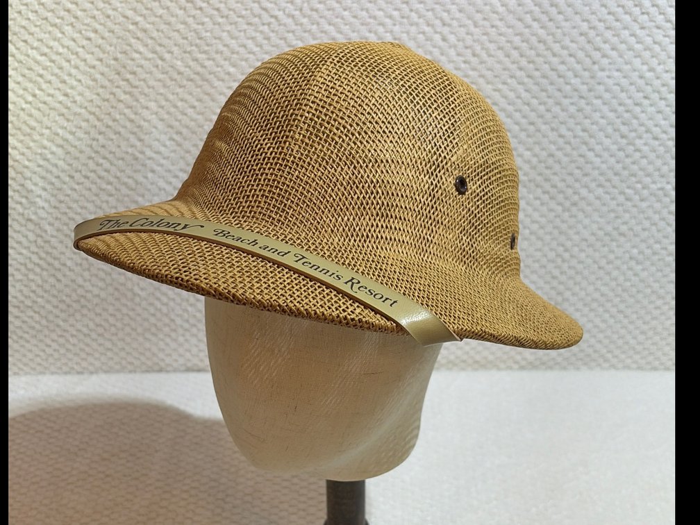 Straw pith helmet jungle adventurer