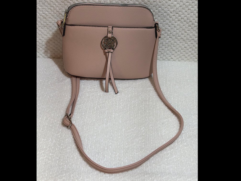 light pink dome crossbody bag