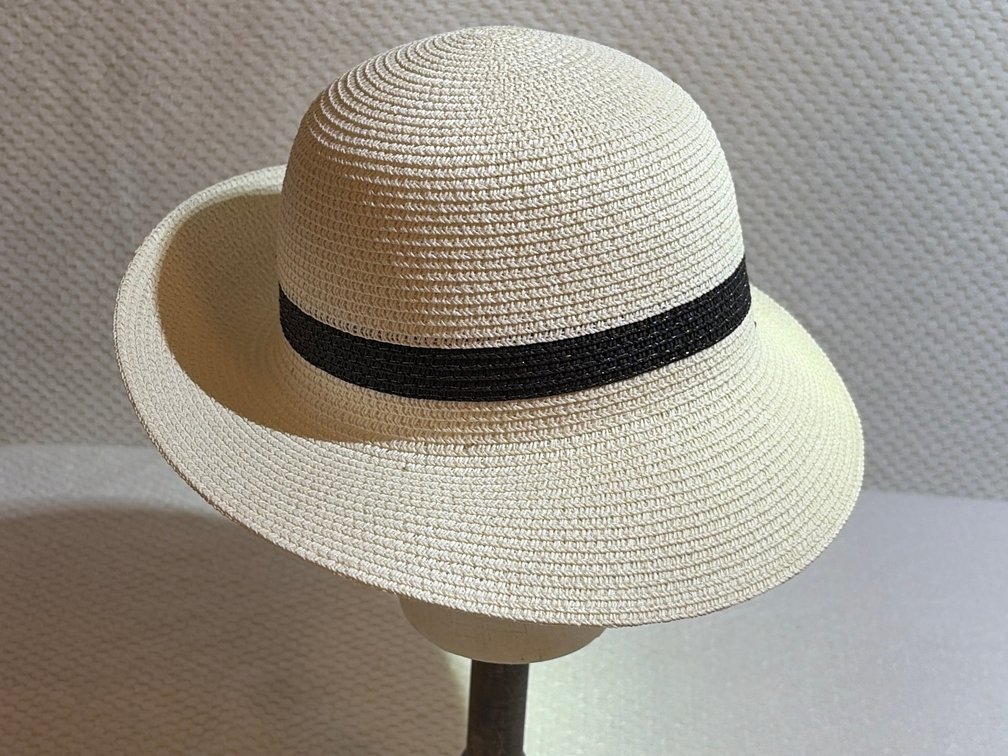 White and black sun hat