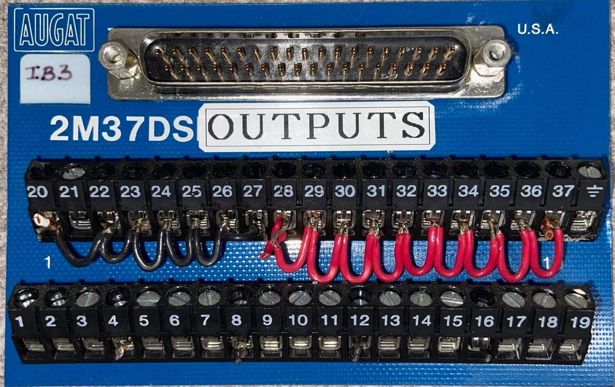57. 7ea Augat 2M37DSM Breakout Boards, for Mating with 37 Pin D-Sub Female Connector