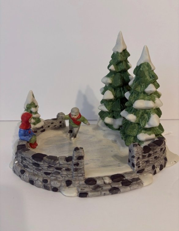 retired Department 56 Heritage Village "Skating Pond"