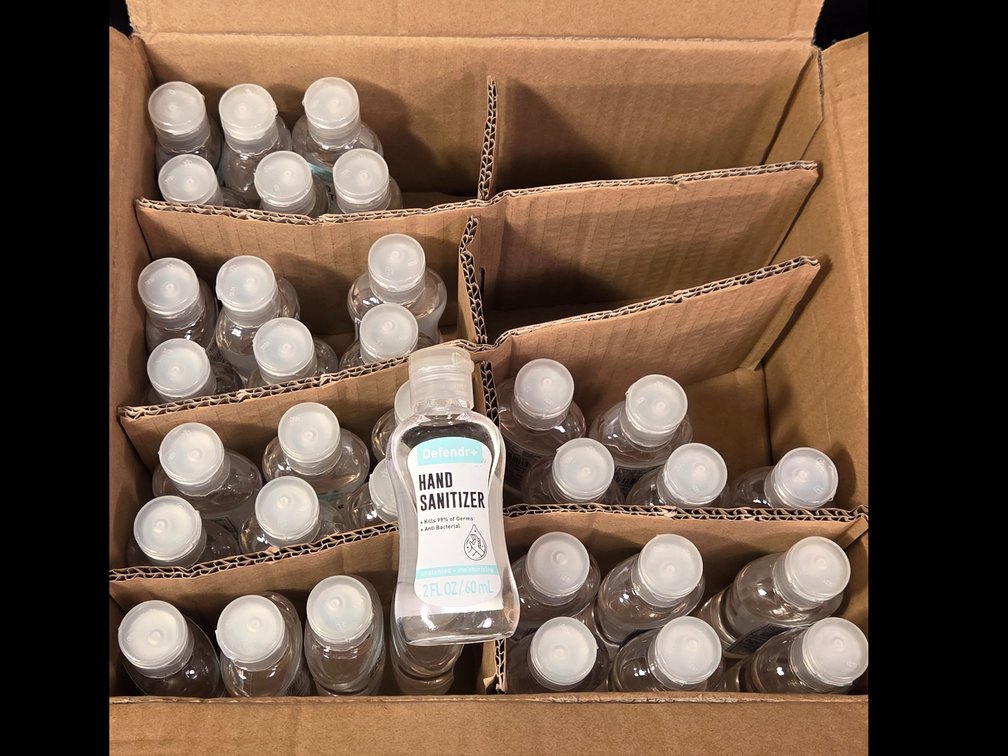 34 pk of 2 oz Defendr+ Hand Sanitizers
