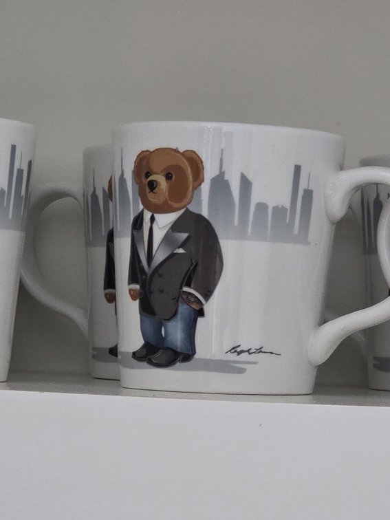 12 piece Tuxedo Polo Bear Mugs by Polo Ralph Lauren
